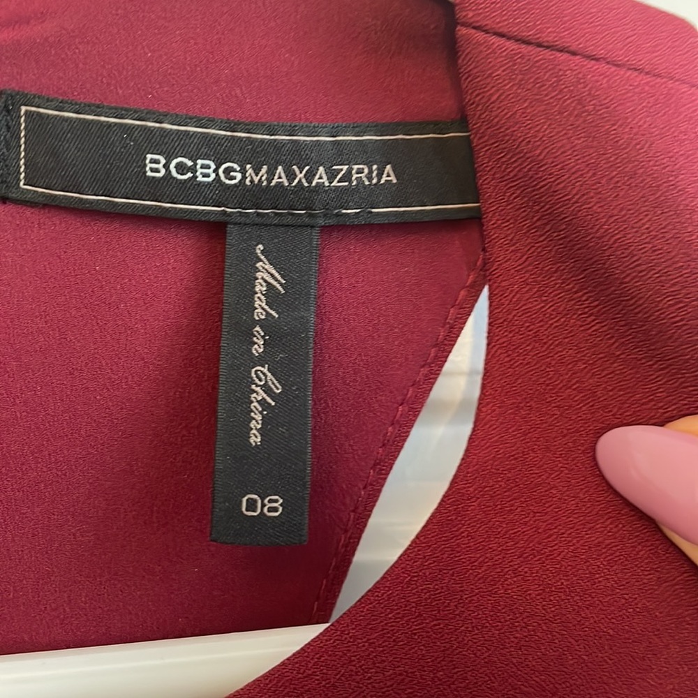 Last Chance! BCBG maroon dress with open back - stunner - Picture 2 of 6